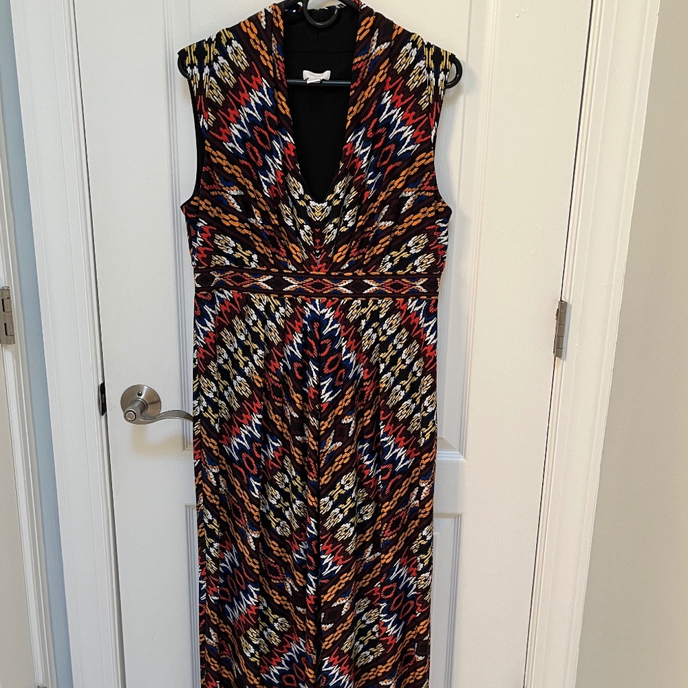 Chico’s Maxi Dress, Size 2 or Large, Multi-colored